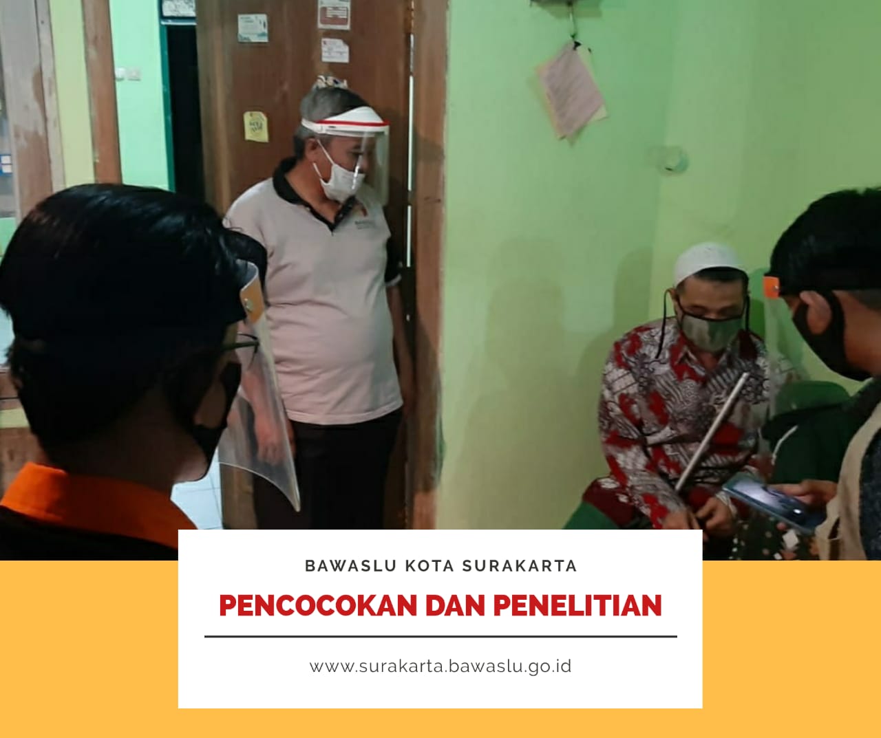Bawaslu Kota Surakarta Awasi Pencocokan dan Penilitan Daftar Pemilih