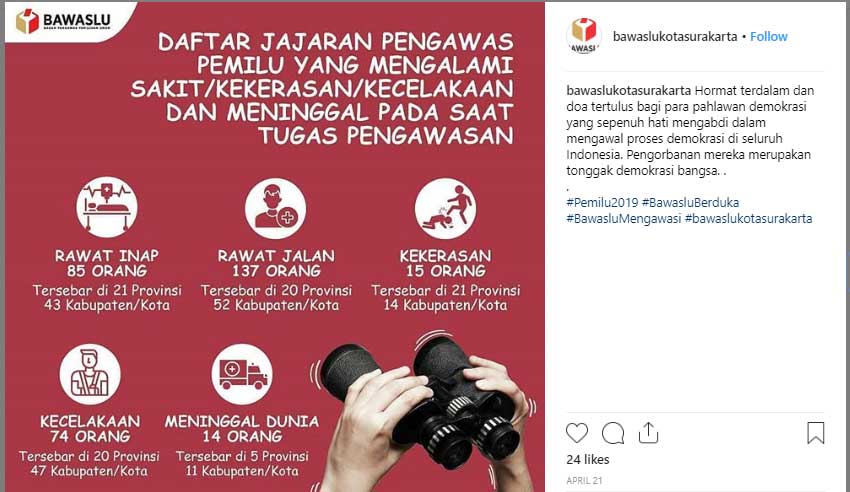 Doa Tertulus bagi Pahlawan Demokrasi