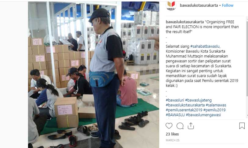 Pengawasan Sortir dan Pelipatan Surat Suara di Setiap Kecamatan