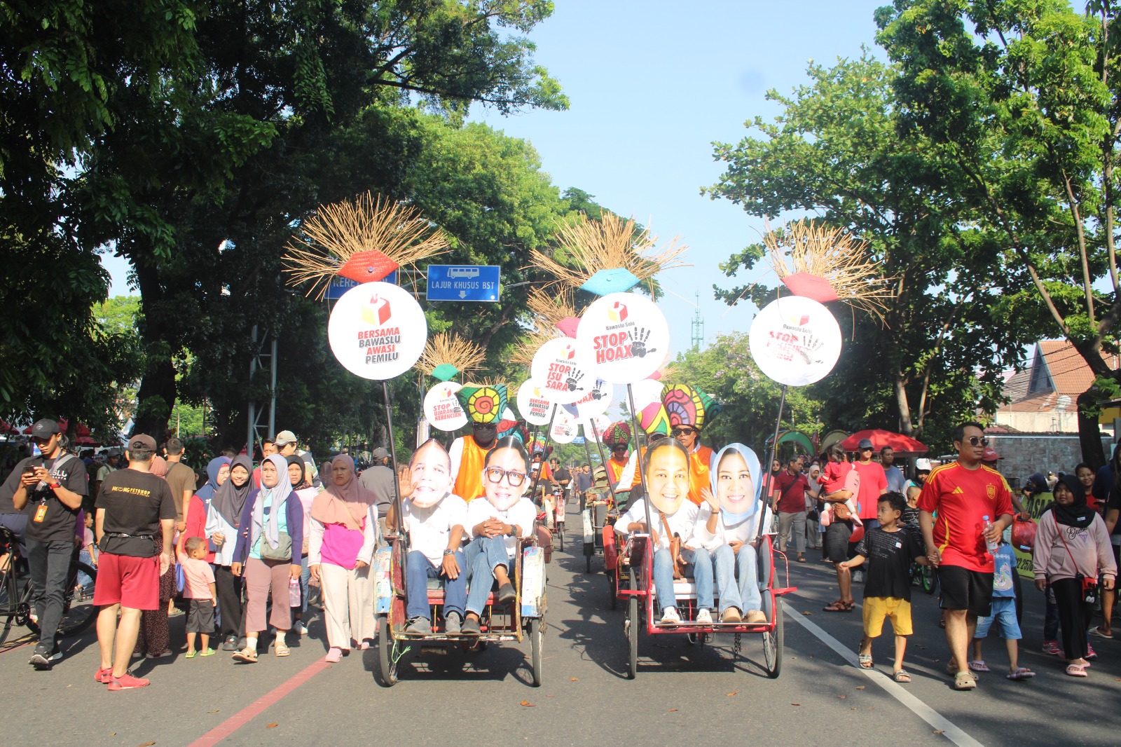 Parade Becak Anti Hoax, Sara, Ujaran Kebencian, Money Politics
