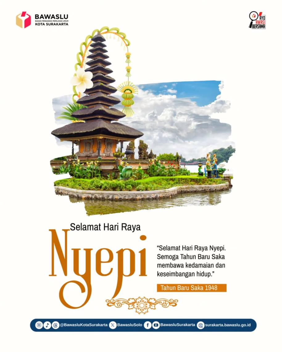 Flayer Ucapan Selamat Hari Raya Nyepi Tahun Baru Saka 1948