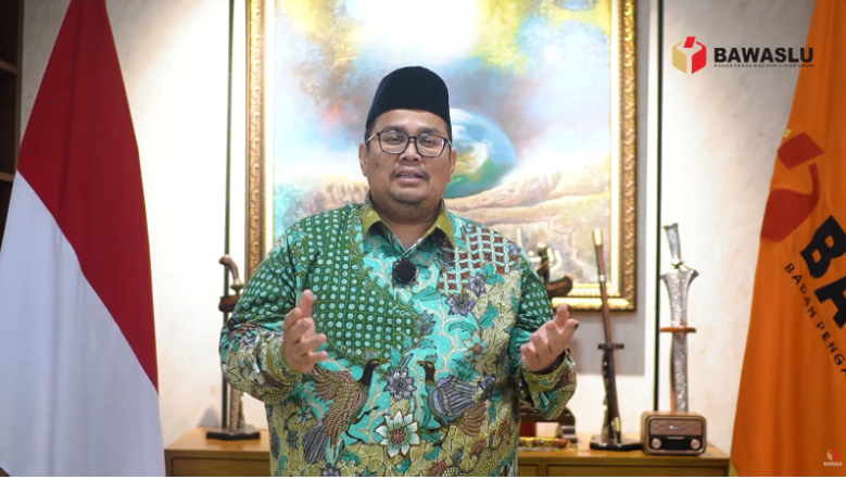 Ketua Bawaslu Rahmat Bagja dalam Kultum Ngabuburit Pengawasan bertema Refleksi Tata Kelola Kelembagaan Pengawas Pemilu yang disiarkan melalui kanal YouTube Bawaslu, Selasa (24/2/2026).