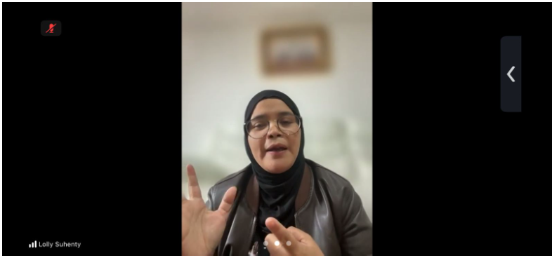 Anggota Bawaslu Lolly Suhenty saat memberi arahan di acara Ngabuburit Pengawasan bersama Bawaslu Sulawesi Utara melalui daring Zoom Meeting, Senin (2/3/2026).