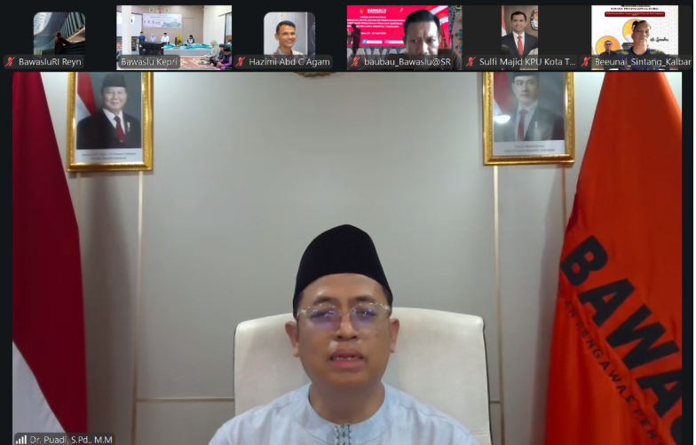 Anggota Bawaslu Puadi saat menjadi narasumber pada Ngabuburit Pengawasan Bawaslu Kepulauan Riau, Jumat (6/3/2026).