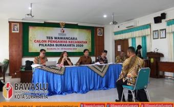 Proses seleksi wawancara calon Anggota Panwascam Kota Surakarta Pilkada 2020