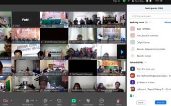 Rapat daring terkait sosialisasi Surat Edaran (SE) Nomor 29 Tahun 2025 tentang Pengawasan Penyusunan Pemutakhiran Data Pemilih Berkelanjutan (PDPB), Senin (16/6/2025).