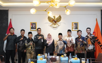 Deputi Bidang Dukungan Teknis Yusti Erlina dalam audiensi dengan GMH di Kantor Bawaslu, Selasa, (10/2/2026).