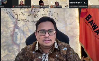 Ketua Bawaslu Rahmat Bagja dalam KickOff Ngabuburit Pengawasan Bawaslu Yogyakarta secara daring, Selasa (24/2/2026).