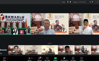 Anggota Bawaslu Puadi saat membuka Dialog Edukasi dan Literasi Kepemiluan DELIK secara daring yang diselenggarakan Bawaslu Provinsi Sulawesi Tenggara, Jumat (6/3/2026).