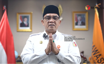 Deputi Bidang Administratif Bawaslu La Bayoni dalam Kultum Ngabuburit Pengawasan yang diselenggarakan secara daring, Rabu (11/3/2026).