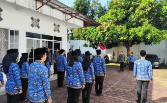 Bawaslu Kota Surakarta saat pelaksanaan upacara peringatan lahirnya Pancasila 